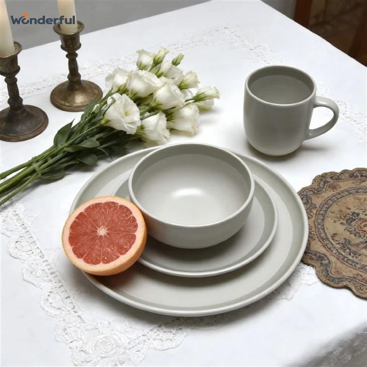 Wonderful Two-Tone Glaze Ceramic Tableware Set factory
