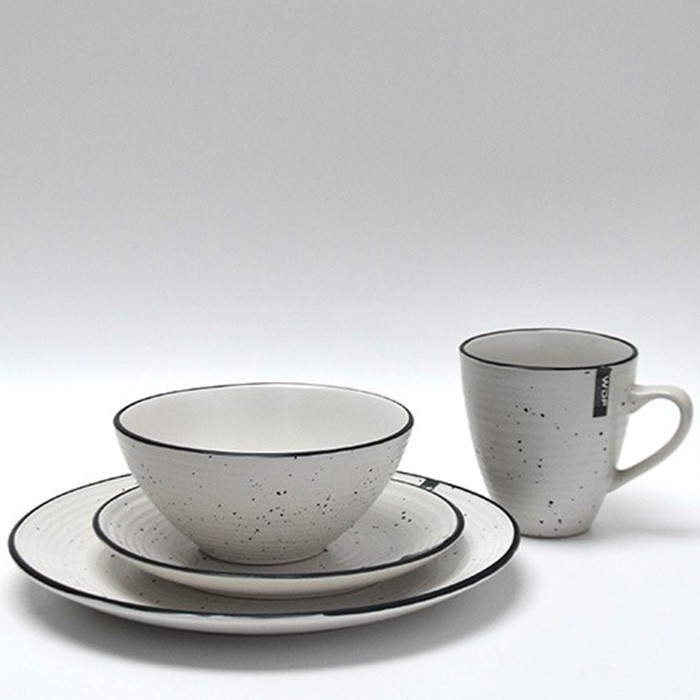 16pcs Glazed And Embossed Dinnerware 16pcs Glazed And Embossed Dinnerware